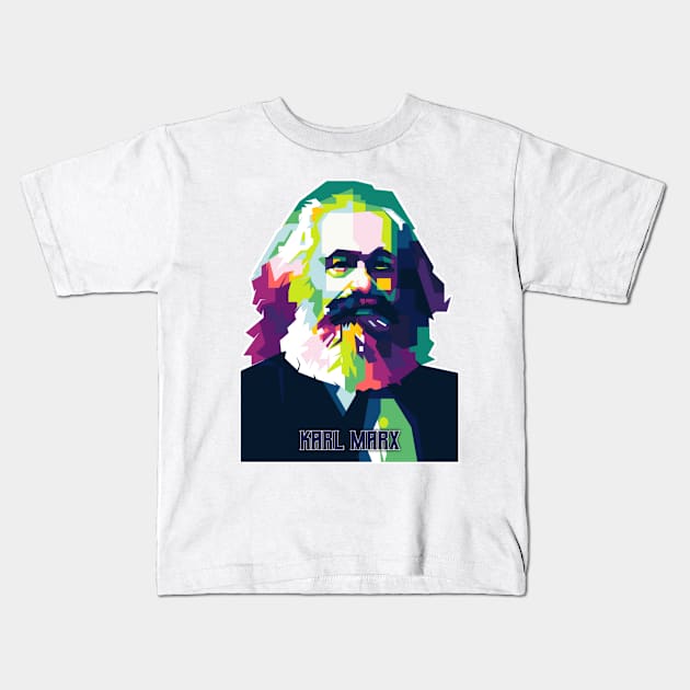 Karl Marx Kids T-Shirt by WPAP46